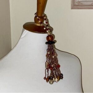 Large Beaded Tassel Multi Colored Beads
